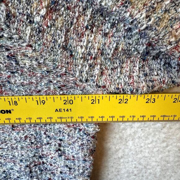 Cooperative Sweater M Multicolor Textured Crew Neck Pullover Cotton Blend - Picture 8 of 9